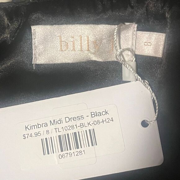 Billy J. Black Kimbra One Strap MIDI Slip Dress Sz 8 NWT - Picture 6 of 8